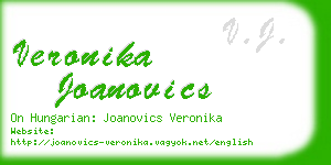 veronika joanovics business card